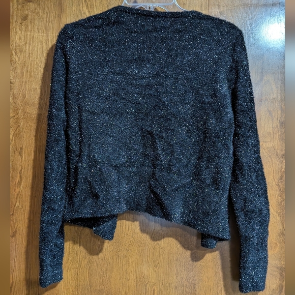 NWT M Black fuzzy sparkle cardigan - old navy - Picture 2 of 5